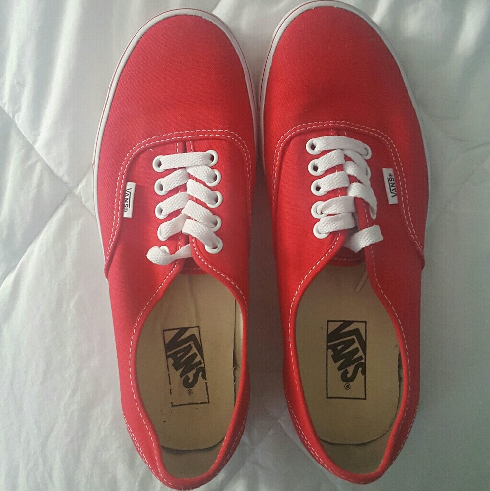 Red Vans Authentic, Size 8